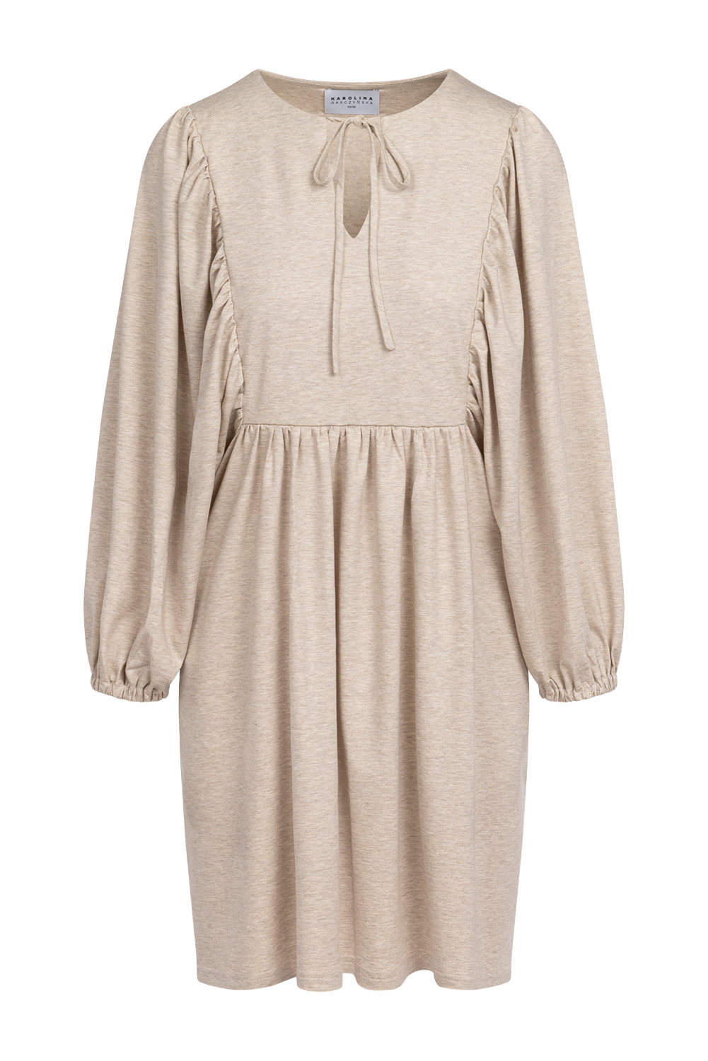 Reja Mini - Sukienka oversize w piaskowym melanżu