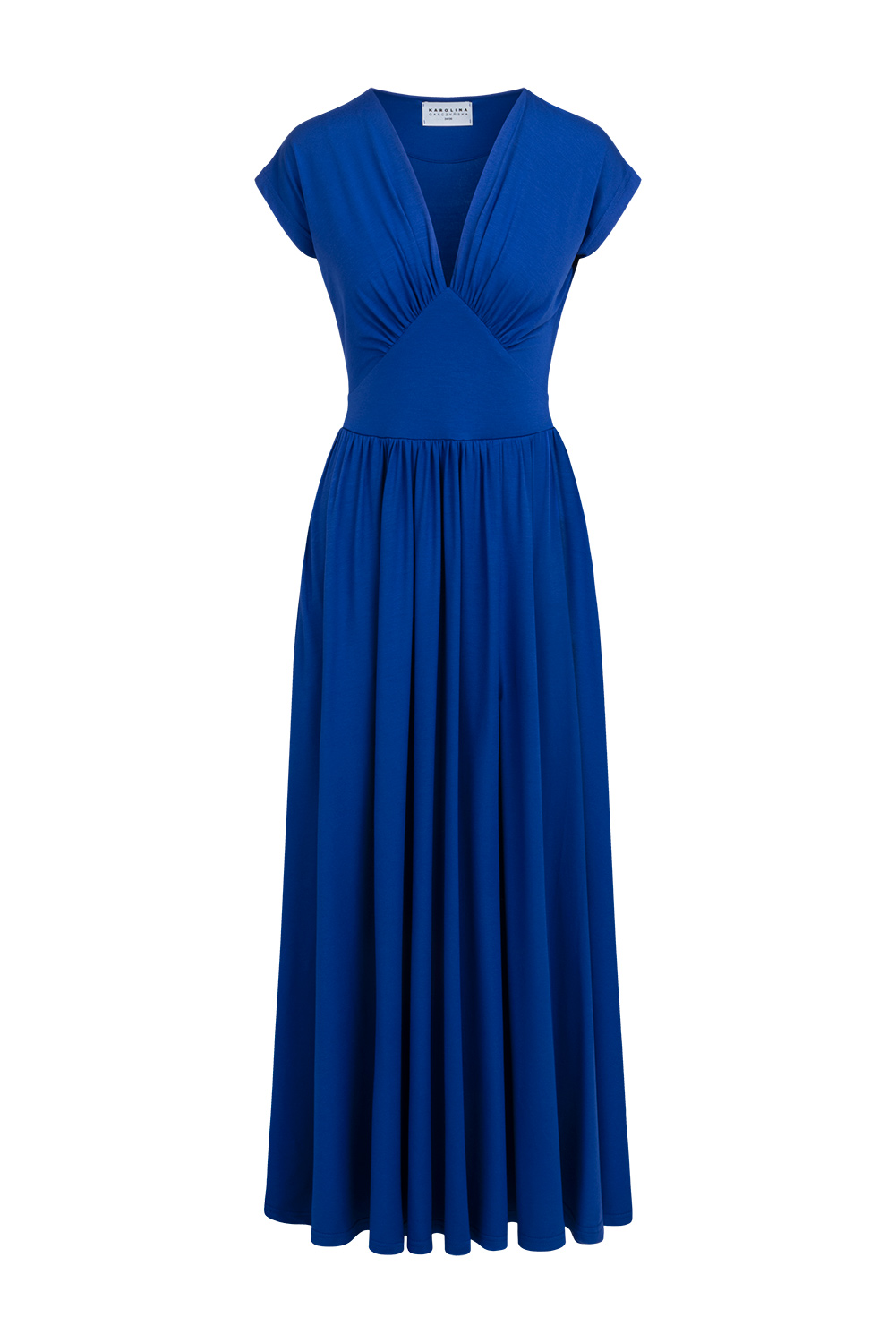 Kate Maxi Vision - Romantyczna sukienka z rozcięciem AirJet kobalt