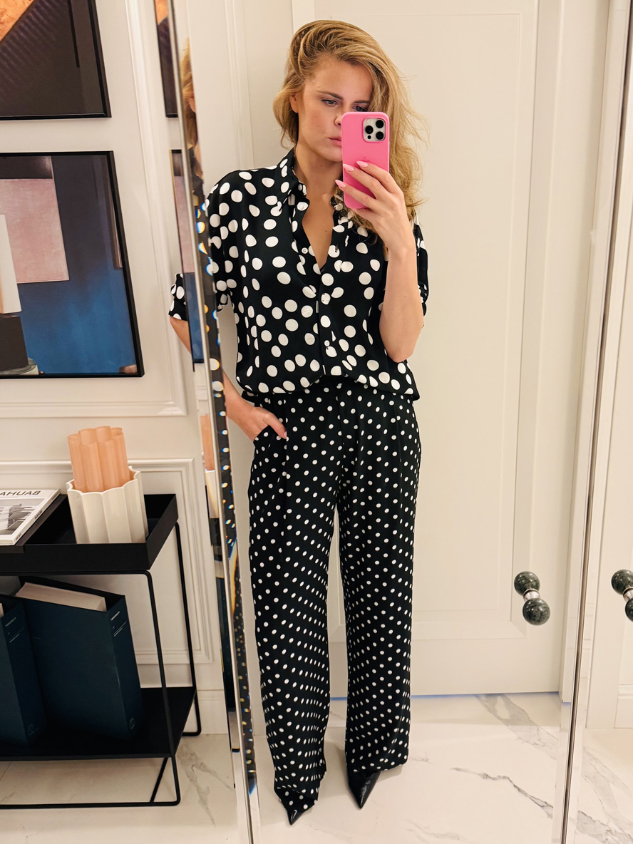 Dakota - Luźna koszula oversize w duże grochy