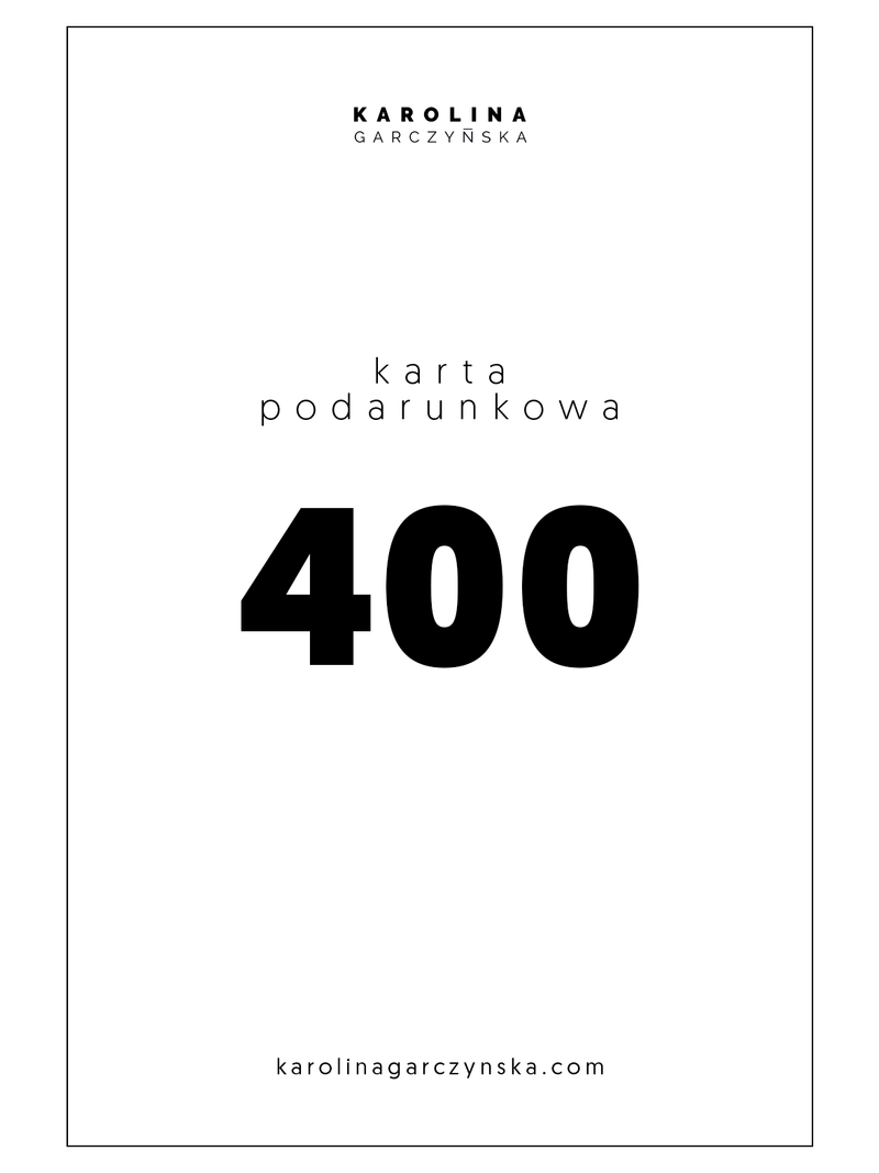 Karta podarunkowa 400 PLN