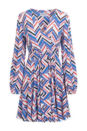 Gaja Mini - rozkloszowana mini z godetami we wzorze Herringbone