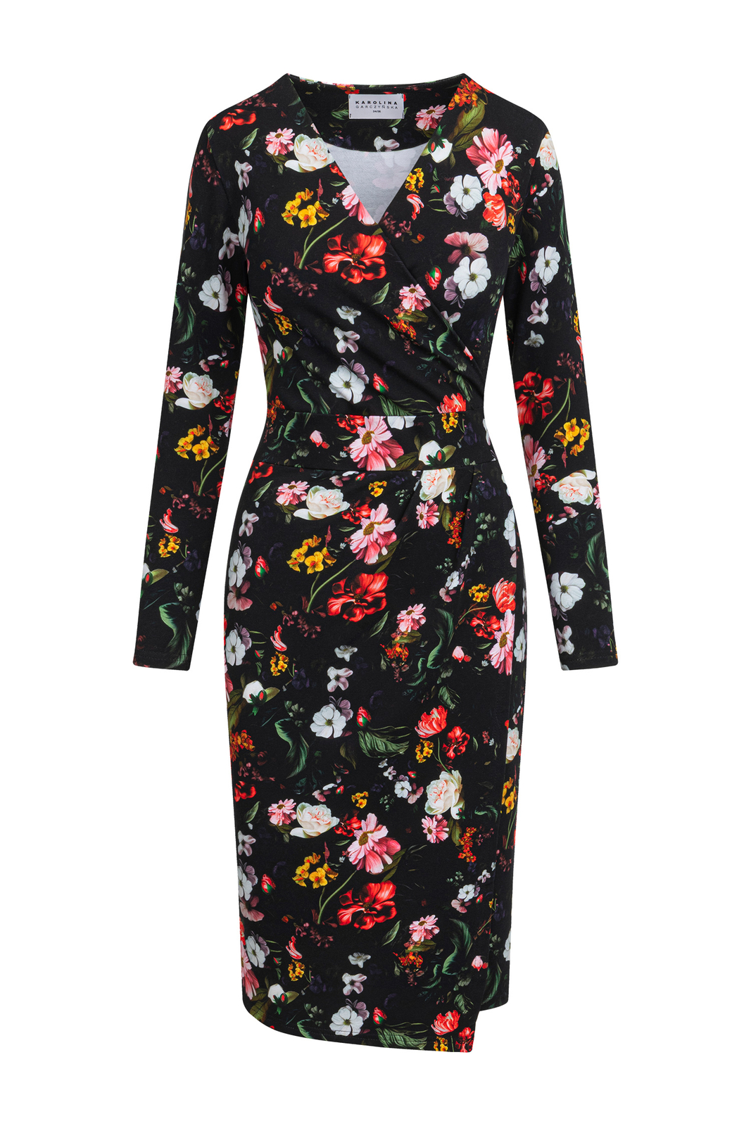 Laura midi - Klasyczna ołówkowa sukienka we wzorze Fiesta