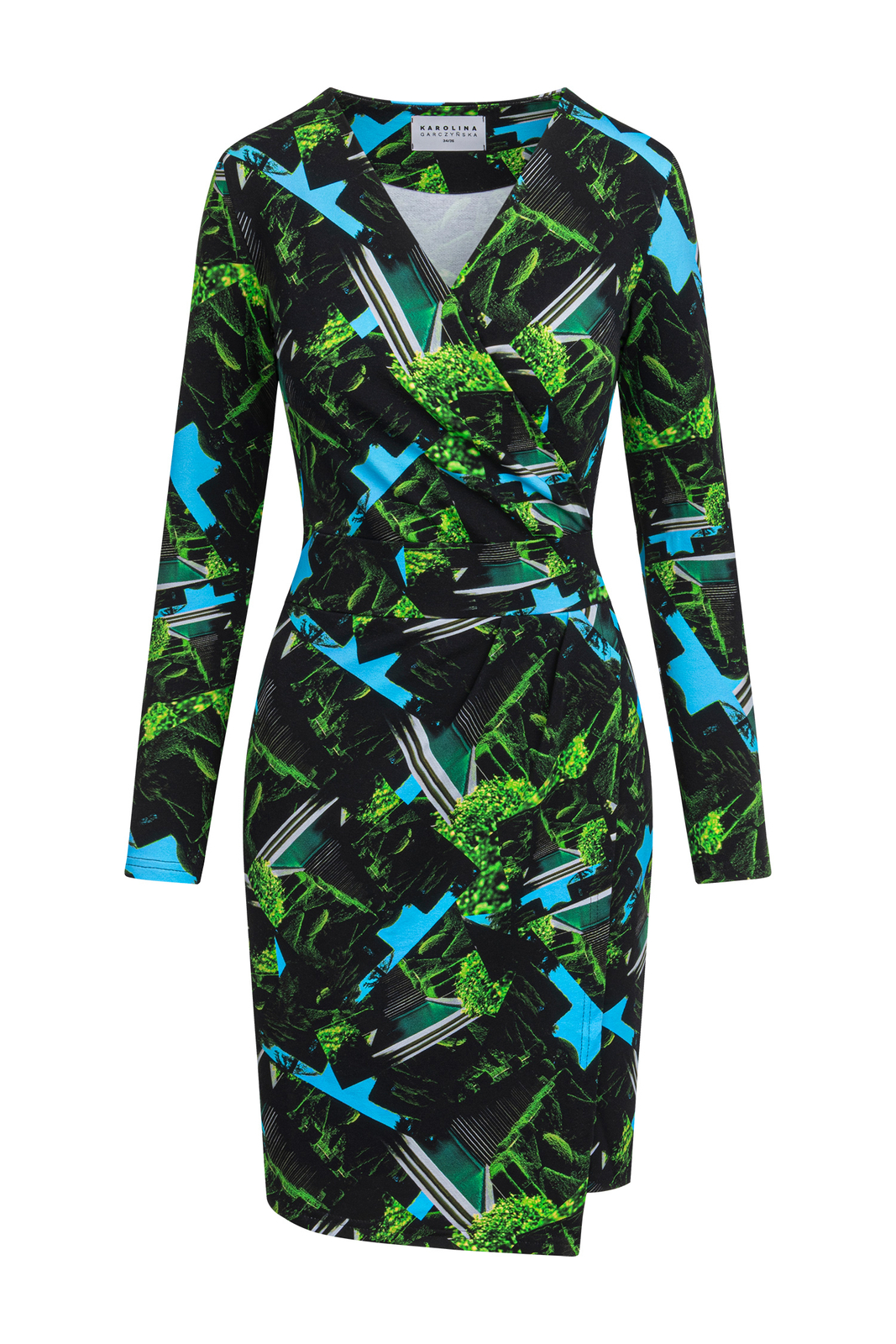 Laura Mini - Kopertowa sukienka mini we wzorze Oasis