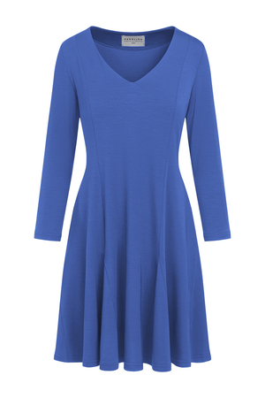 Monica Mini - rozkloszowana sukienka z długim rękawem w kolorze PANTONE Very Peri