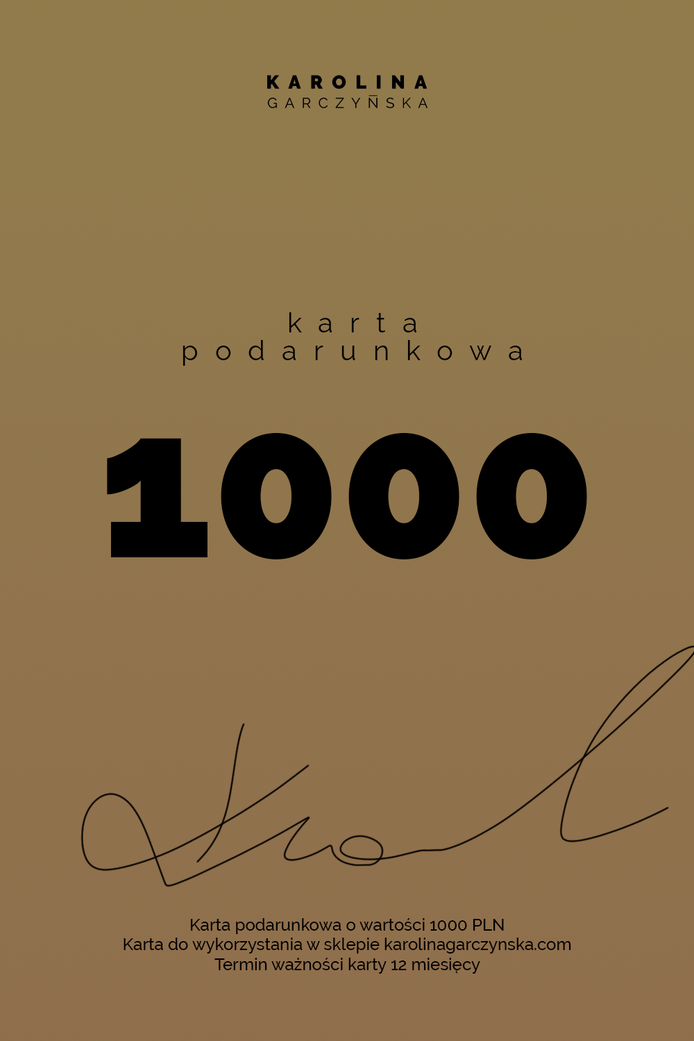 Karta podarunkowa 1000 PLN