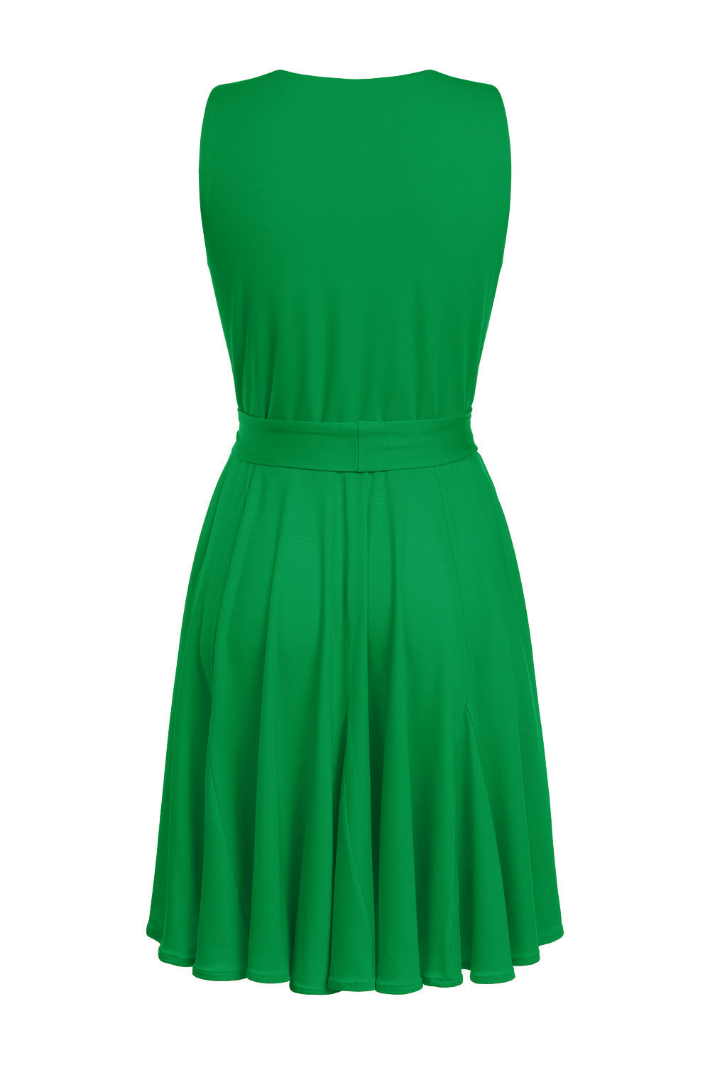 Gisele Mini - Sukienka bez rękawów z godetami w kolorze PANTONE Fern Green