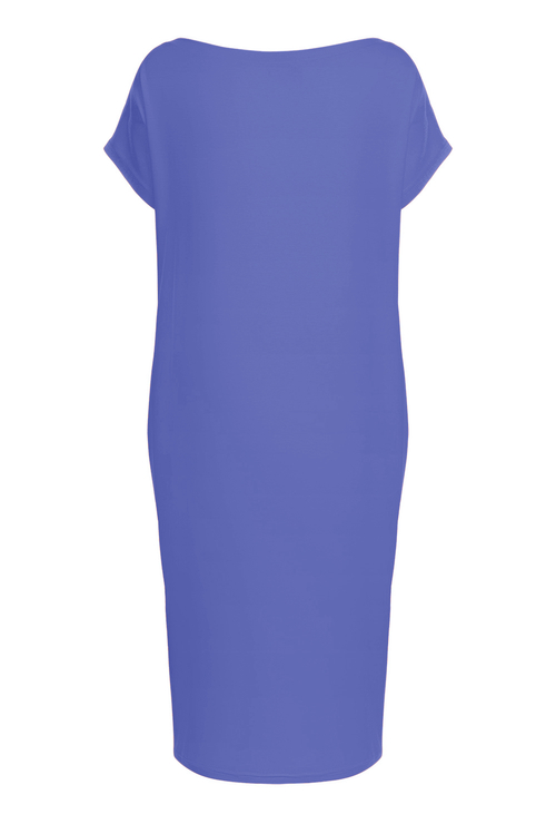 Jill - Sportowa sukienka z dekoltem na ramię PANTONE Very Peri