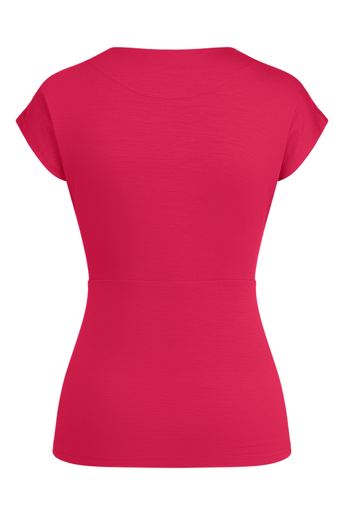 Kate - Bluzka z krótkim rękawkiem w kolorze PANTONE Pink Peacock