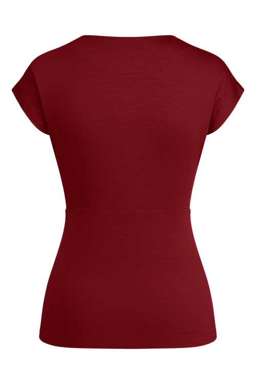 Kate - Bluzka z krótkim rękawkiem w kolorze PANTONE Rumba Red