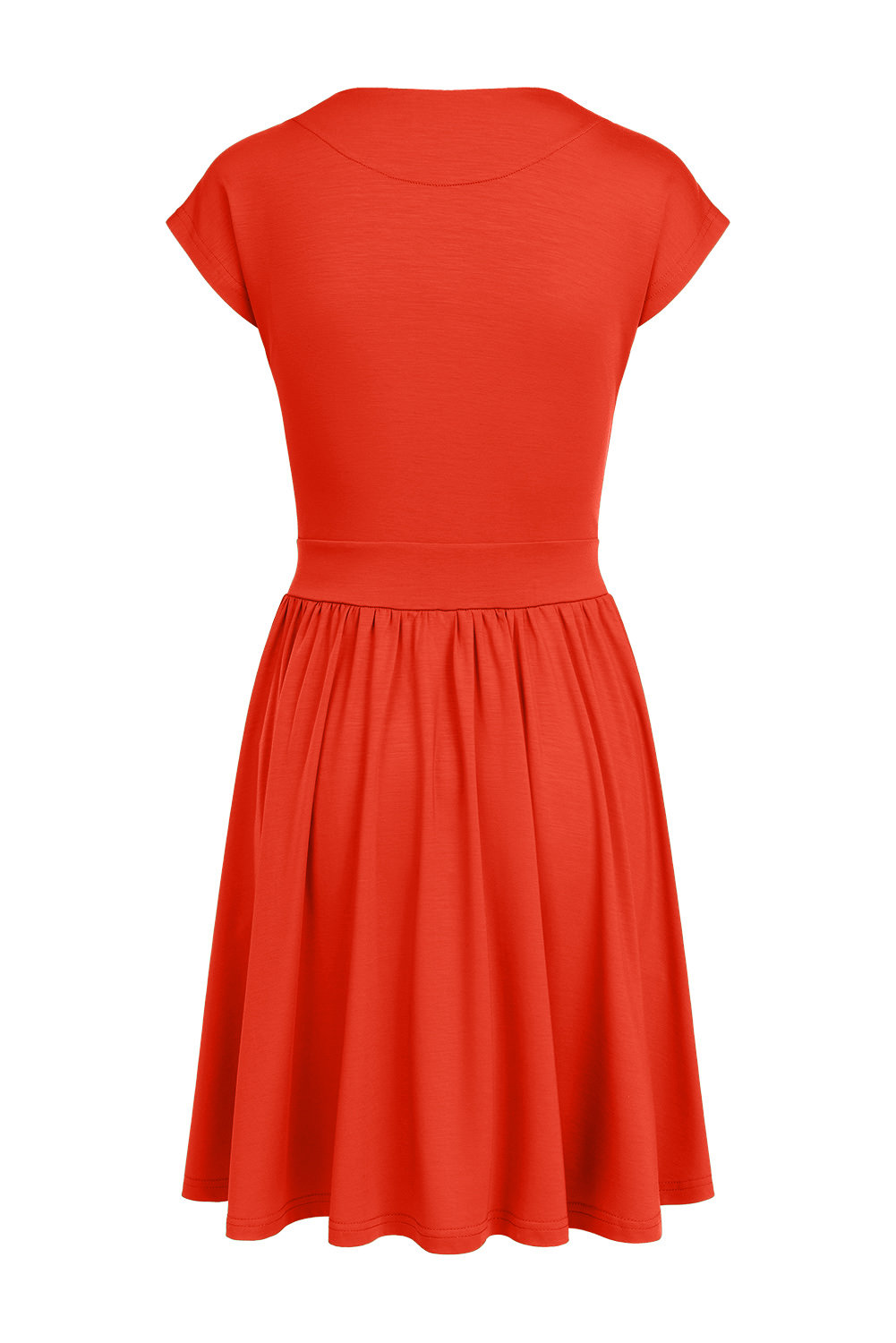 Kate Mini - krótsza sukienka z krótkim rękawem i kieszeniami Poinciana