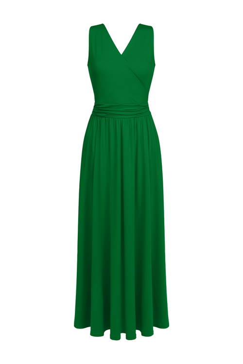 Rim Maxi - długa sukienka z dekoltem na plecach w kolorze Fern Green