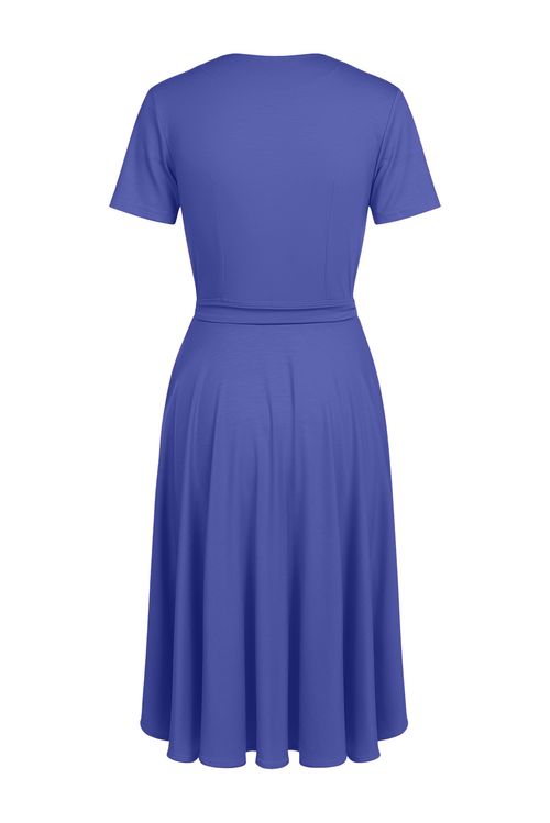 Vivienne - kopertowa sukienka rozkloszowana w kolorze PANTONE Very Peri